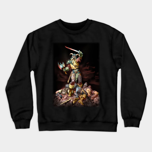 Zombie Viking Crewneck Sweatshirt by Paul_Abrams